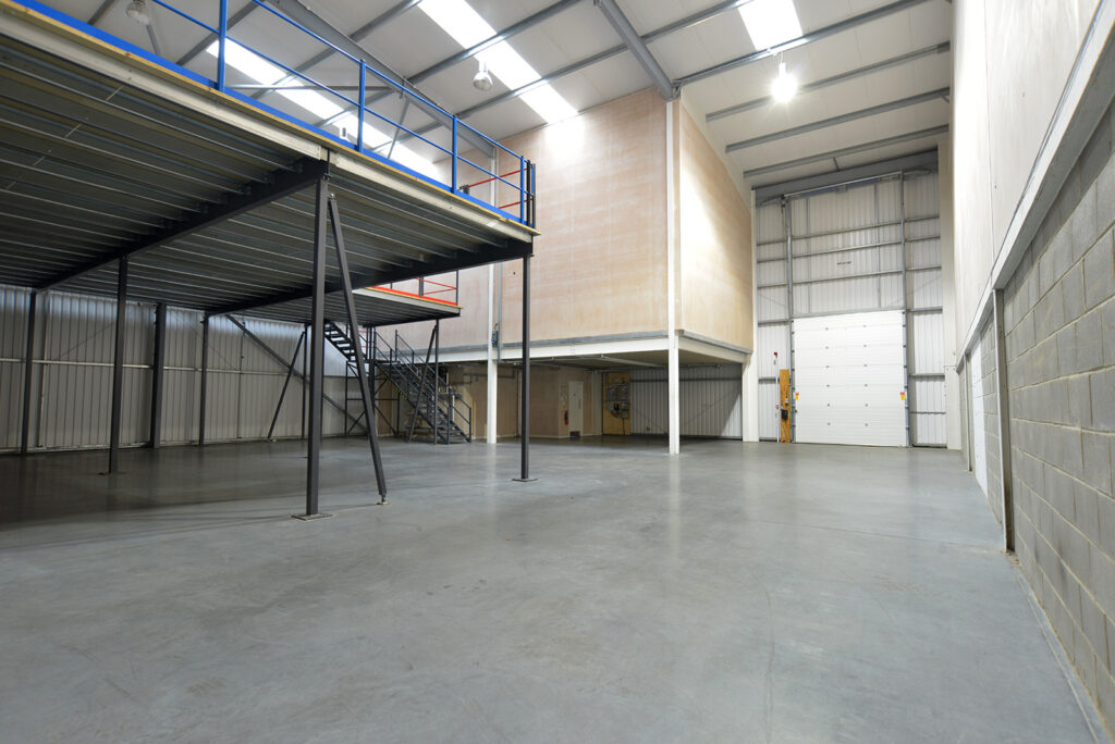 a warehouse mezzanine system