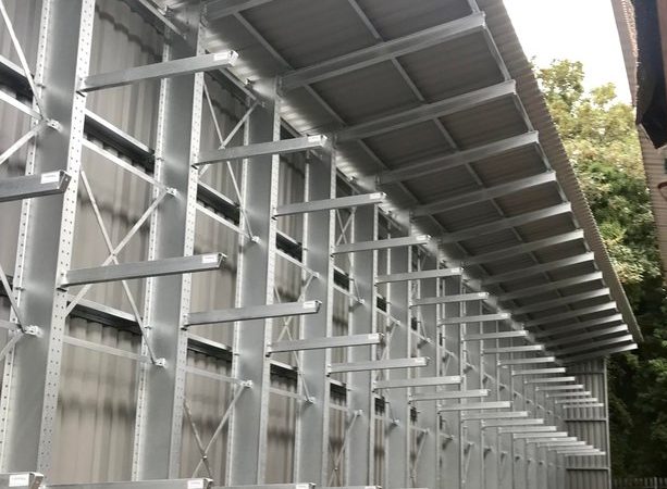Cladded cantilever racking